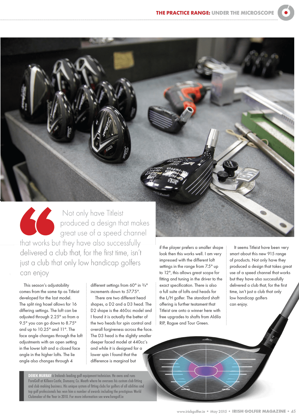 Irish Golfer Magazine: Titleist 915 Range Review